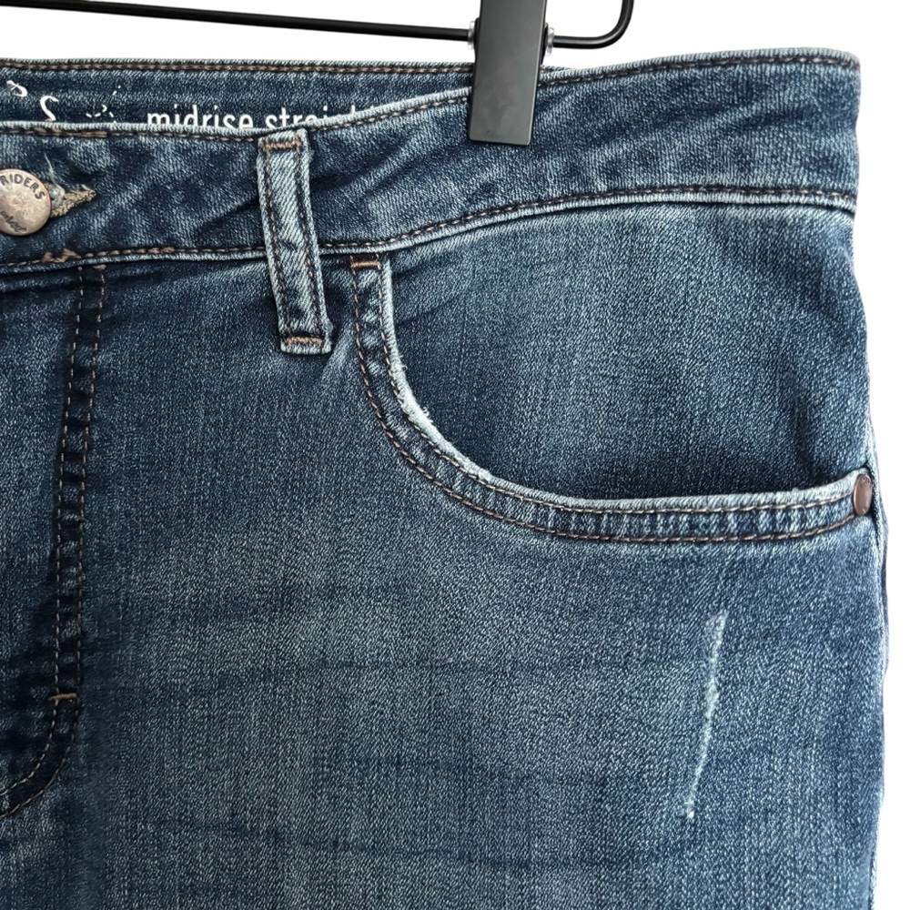 Riders by Lee Womens Jeans 16P Petite Mid Rise Straight Leg Stretch Denim Casual - Picture 4 of 16